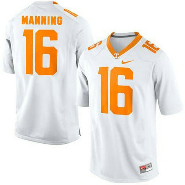 Womens Peyton Manning Tennessee Volunteers #16 Game White Colleage Football Jersey 102